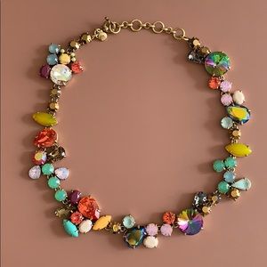 JCREW COLORFUL CRYSTAL FOLIAGE NECKLACE